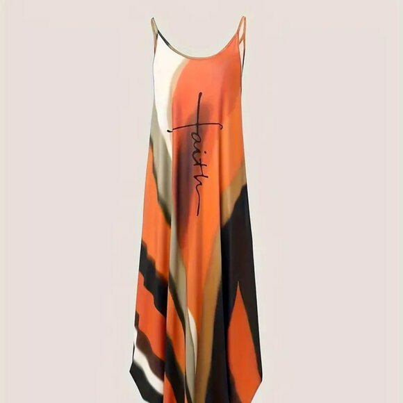 Women Plus Size Tropical Beach Summer Trendy Vacation Holiday Maxi Dress 18W-22W - Picture 4 of 9